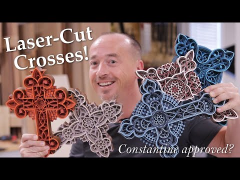 Видео: Многослойные КРЕСТЫ, вырезанные лазером! - Демонов здесь нет!