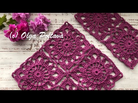 Видео: Как вязать крючком и соединять ажурные мотивы. Красивый мотив для летней блузки. Видеоурок