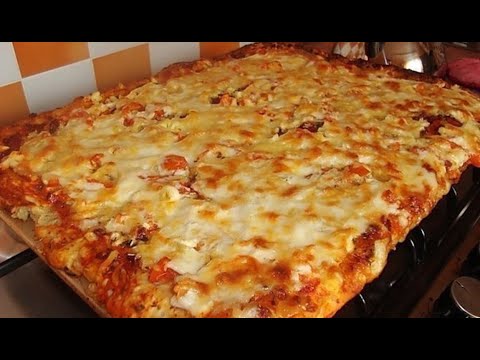 Видео: Воздушная Домашняя Пицца с Сосисками на Толстом Тесте