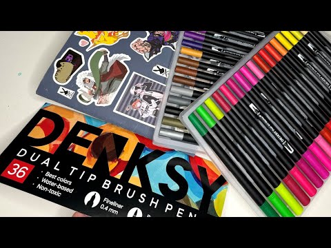 Видео: Что ты такое? Маркер на водной основе Denksy | Marker water-based | Swatches