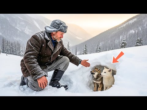 Видео: Бывший солдат нашёл волчат близнецов под снегом — их судьба изменила его жизнь навсегда!