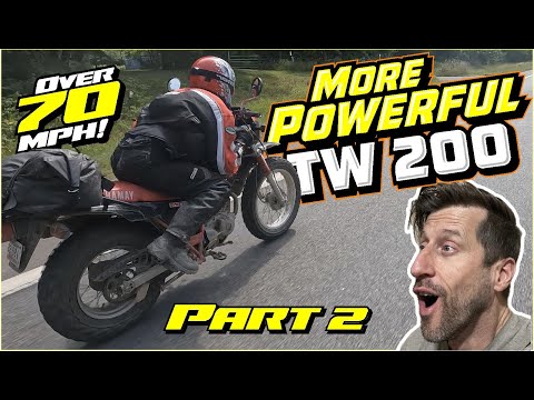 Видео: Более мощный TW 200 часть 2