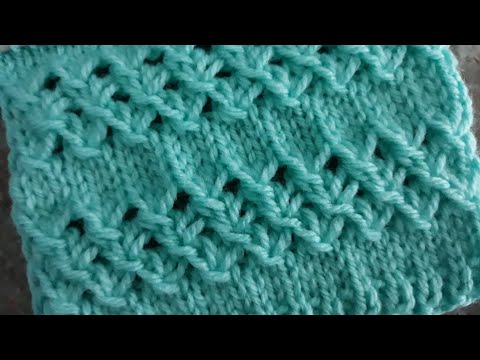 Видео: Красивый ажурный узор спицами для свитера, туники, кофты,