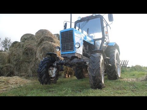 Видео: Замена передней покрышки на тракторе МТЗ-82.1. Minsk tractor MTZ-82.1