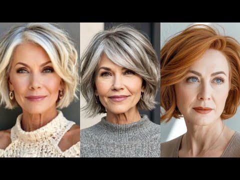 Видео: Стрижка для женщин 50+, 60+ и 70+ — женская стрижка