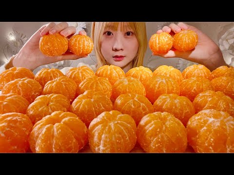 Видео: ASMR мандарин【русские субтитры】【Mukbang/ Eating Sounds】