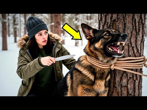 Видео: Она нашла немецкую овчарку, привязанную к дереву... То, что произошло потом, шокировало всех...