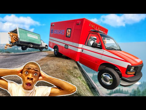 Видео: Скорая помощь против скалистых дорог 😱 - [BeamNG.Drive]