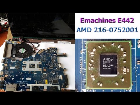 Видео: Emachines E442 не включается (нет индикации), диагностика прогревом.  Северный мост 216-0752001
