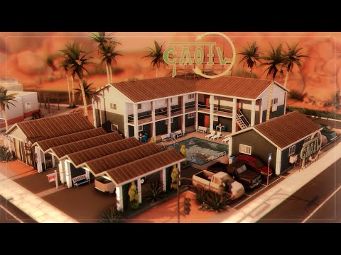 Видео: Мотель у дороги 🚗 | Симс 4: Строительство | Motel Oasis Springs | The Sims 4: Speed Build