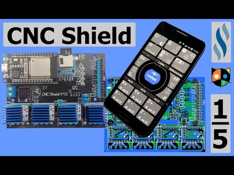 Видео: Шилд для Dev Kit V1 ESP Wroom 32_30pins. Обновление приложения "CNC Remote Control"