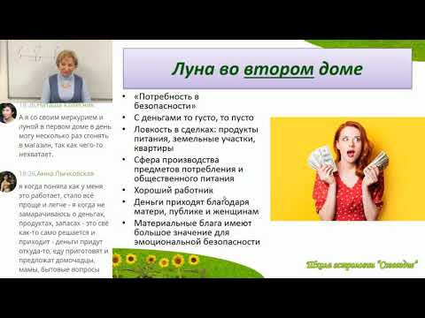 Видео: Луна во втором доме | Натальная карта