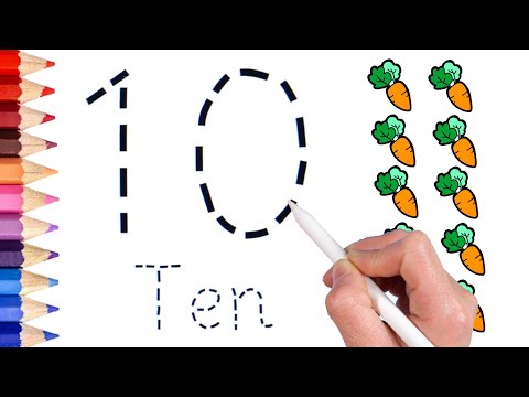 Видео: отслеживание номеров для детей | Как считать - простой цвет