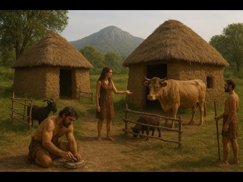 Видео: Dawn of Man #10,  Фермерство та благоустрій з'явилися в нашому поселенні.