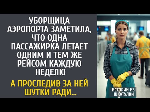 Видео: Уборщица аэропорта заметила, что одна пассажирка летает одним и тем же рейсом… А проследив за ней…
