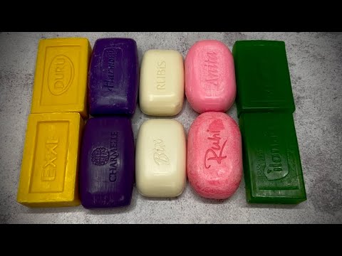 Видео: ASMR soap / Dry soap cutting 💛💜🤍🩷💚/ Резка сухого мыла