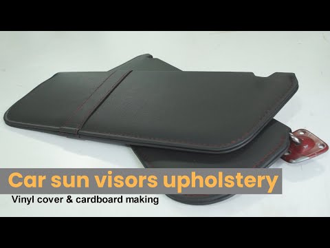 Видео: Обивка автомобильных солнцезащитных козырьков - Изготовление виниловой обложки и картона