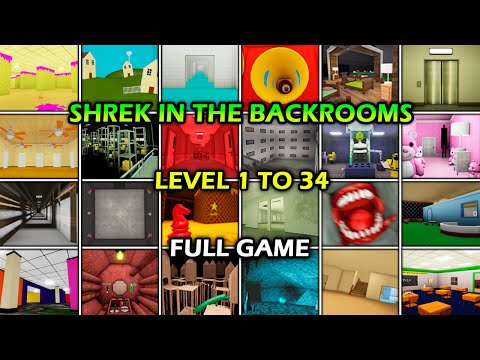 Видео: Shrek in The Backrooms: Уровни 1 to 34 – Полная Игра | Roblox