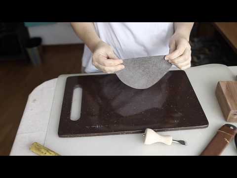 Видео: Установка кожаных элементов на войлочную обувь.