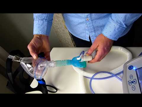 Видео: Подключение вентилируемой маски НИВЛ к аппарату ИВЛ Puritan Bennett 560