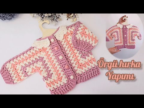 Видео: БЫЛО ОЧЕНЬ ПРИЯТН Детский кардиган с воротником-стойкой из связанного крючком шестигранного мотива.