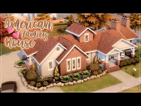 Видео: Американский семейный дом💕🍂│Строительство│American Family House│SpeedBuild│NO CC [The Sims 4]