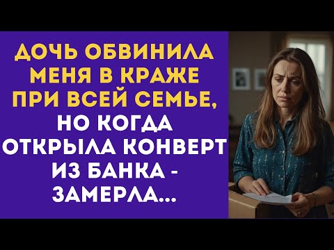 Видео: Дочь ОБВИНИЛА меня в краже при всей семье, НО КОГДА открыла конверт из банка, ЗАМЕРЛА...