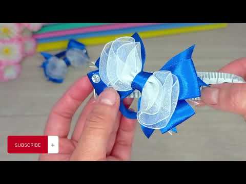 Видео: DIY 🎀 Атласные бантики с ЛЮБОВЬЮ:  для мамочек и дочек.