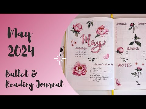 Видео: Развороты на май - Bullet and Reading Journal May