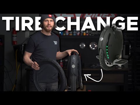 Видео: Руководство по замене шин и камер на электрическом моноколесе Kingsong 18XL