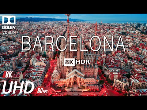 Видео: ВИДЕО В БАРСЕЛОНЕ 8K HDR 60 кадров в секунду DOLBY VISION С МЯГКОЙ ФОРТЕПИАННОЙ МУЗЫКОЙ