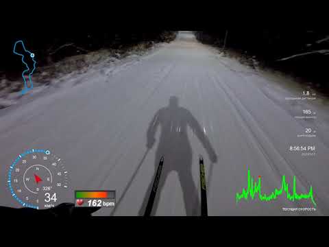 Видео: Одинцово. Трасса имени Ларисы Лазутиной. 15.01.2021. Коньковый с телеметрией. Для диванного фитнеса.