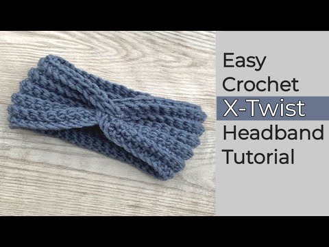 Видео: Crochet x Twist-как связать повязку на голову крючком x Twist для...