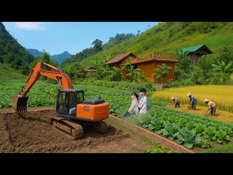 Видео: Строим дом нашей мечты во ВьетнамеСемейная жизнь, сбор риса и восстановление органического сада