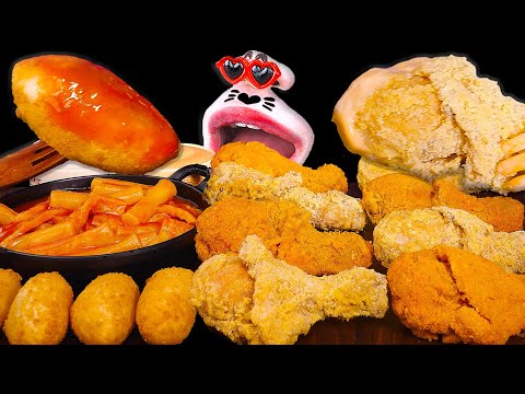 Видео: Острые Токпокки, сыр и острая сырная курица! 🌶️🧀✨ ASMR Mukbang Eating Show :)