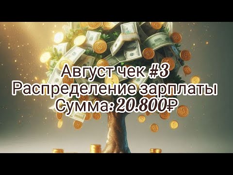 Видео: #19 Август чек#3// Распределение зарплаты//Сумма 20.800₽// Коплю подушку безопасности 