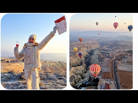 Видео: Полет на шаре в долине Гёреме. Каппадокия)