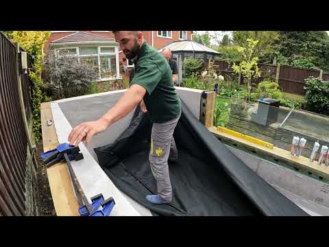 Видео: Комплект для строительства пруда на железнодорожных шпалах размером 4 x 2 метра — сварная облицов...