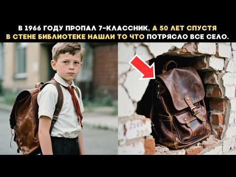 Видео: В 1966 году пропал 7-классник, а 50 лет спустя рабочие, в стене библиотеке, нашли старый рюкзак