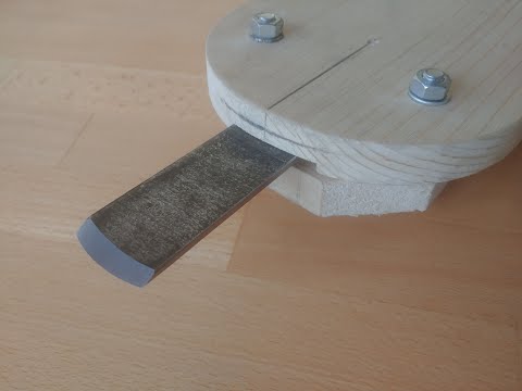 Видео: Создание радиусной режущей кромки на ноже шерхебеля