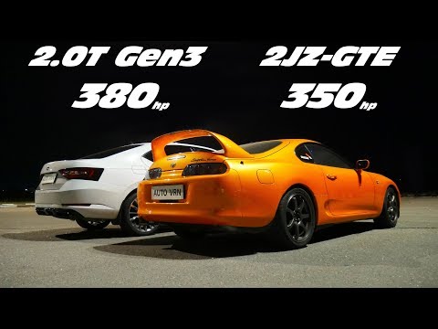 Видео: Японская ЛЕГЕНДА против Лютой ШКОДЫ. Toyota Supra (2jz-gte) vs Skoda Superb 2.0T Stage 3