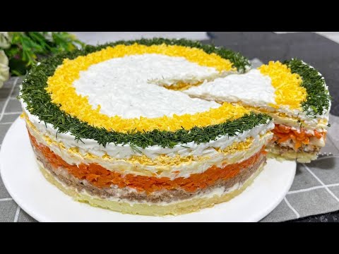 Видео: Салат "Мимоза" Готовлю Каждый год на Новогодний Стол! Слоёный Салат мимоза!
