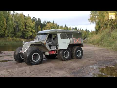 Видео: Вездеход 6х6 "ТАЙМЕНЬ". Перегон золотого "ТАЙМЕНЯ" в п.Хулимсунт. Часть 1