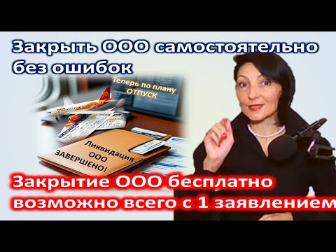 Видео: Ликвидация ООО в упрощенном порядке самостоятельно и без госпошлины. ИНСТРУКЦИЯ