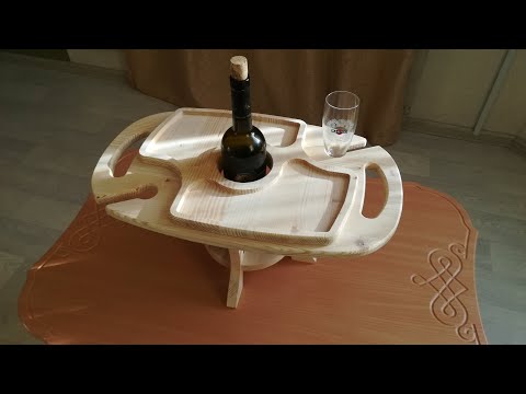 Видео: Винный столик на чпу. Не обошлось без косяков.