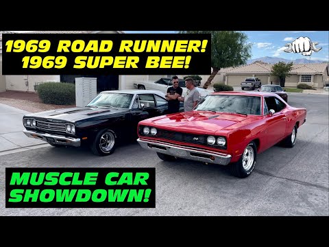 Видео: Поединок маслкаров! Plymouth Road Runner 1969 года и Dodge Super Bee!