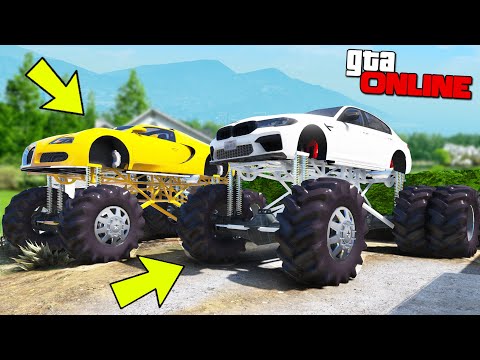 Видео: УГНАЛ БУГАТТИ МОНСТР ТРАК У МАЖОРА ЗА 180 СЕКУНД! БИТВА ВОРОВ В ГТА 5!