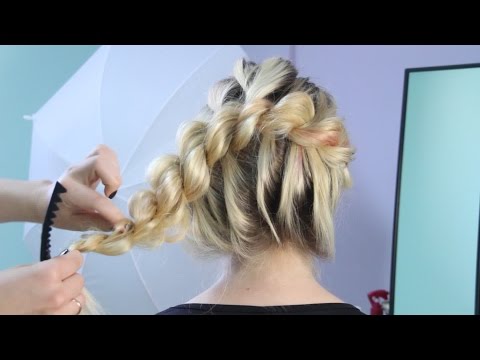 Видео: Жгут с подхватом. Объемная прическа. Twisted Hairstyle