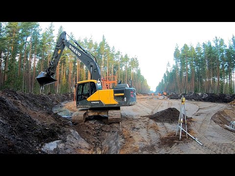 Видео: Канава, дорожное основание и песчаная горка