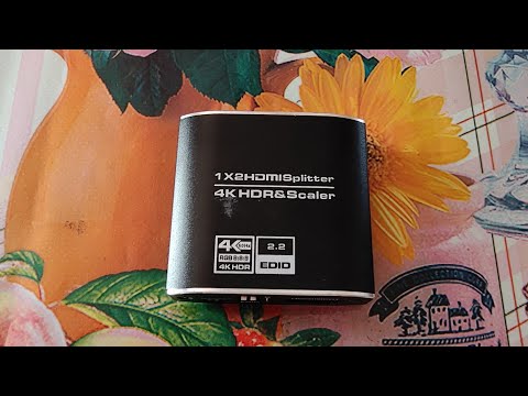 Видео: HDMI разветвитель (сплиттер) 4k60hz, с 1 на 2 выхода. HDCP 2.2. Распаковка.